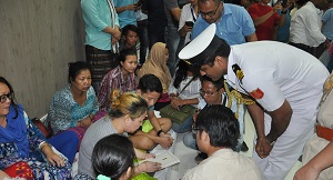 Dr. Joram Beda, Secretary to Governor and Aides de Camp (ADC) to Governor handed over the Condolence letters of the Governors to Smt Dangwimsai Pul, wife of Late Shri Kalikho Pul at CM Bungalow on 9th August�2016.